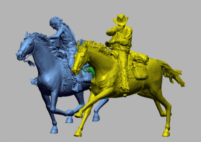 Enlargement and Reduction of Sculptures Using 3D Scanning