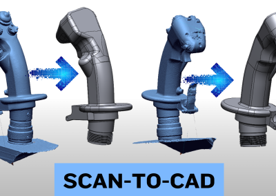 F-16 Flight Stick — 3D Scanning & Reverse Engineering for Simulation Reproduction