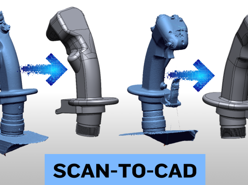 F-16 Flight Stick — 3D Scanning & Reverse Engineering for Simulation Reproduction